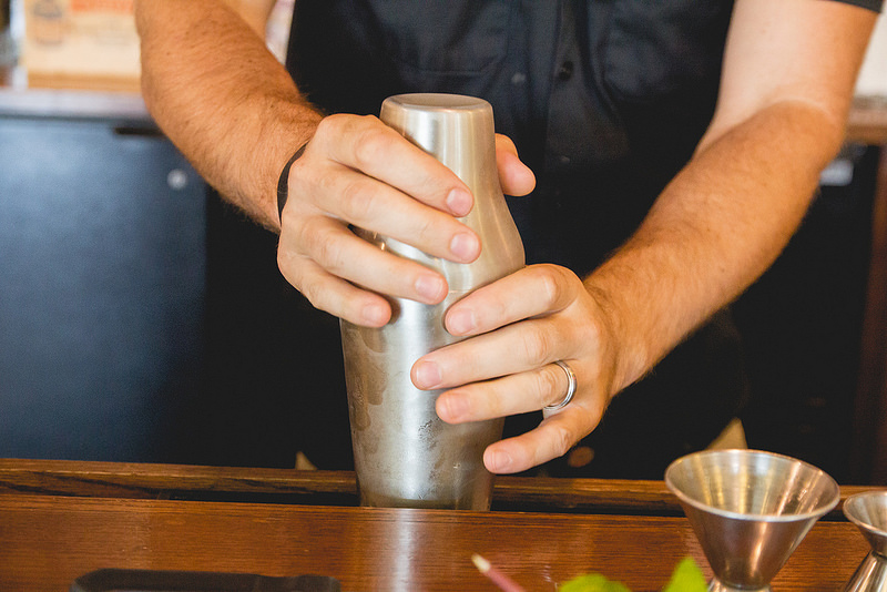 Chilled cocktail shaker