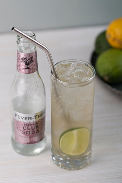 ginger lime shrub healthy cocktail