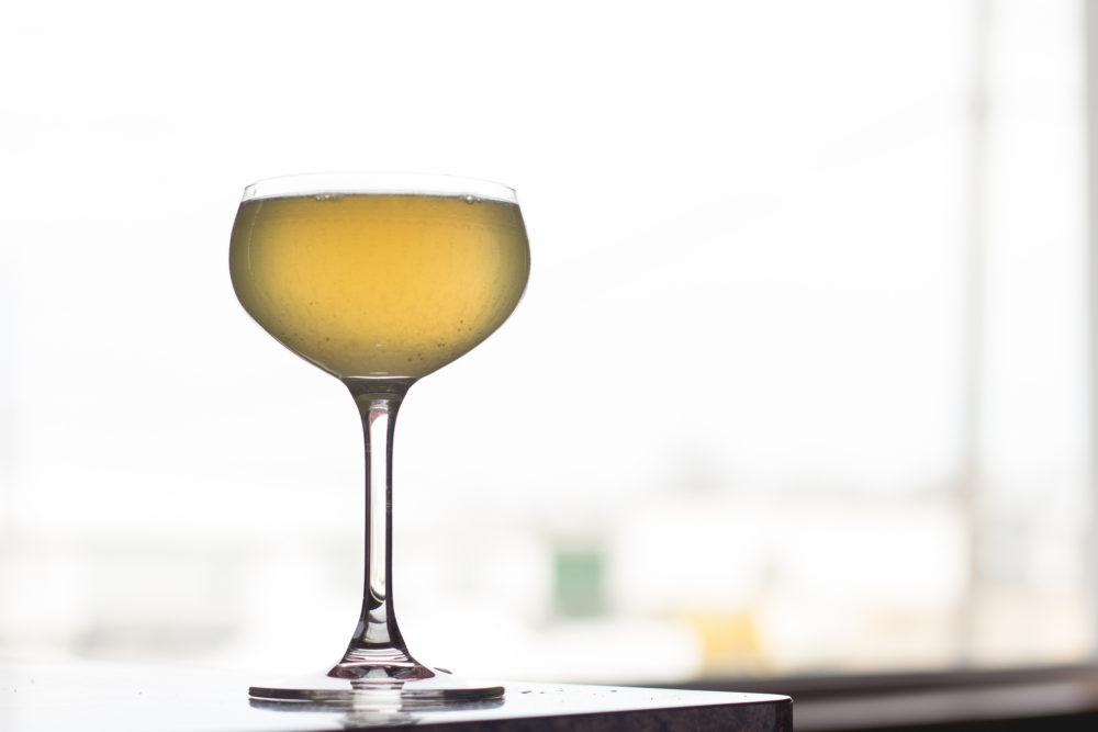 A French 75 variation with gin and lime