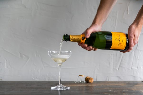 Champagne being poured into glass