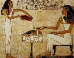 Ancient Egypt Hieroglyphs About Wine