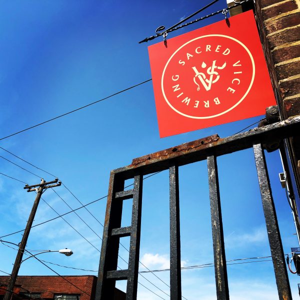 The Sacred Vice flag flies, a brewery opening a tasting room in Philadelphia, PA
