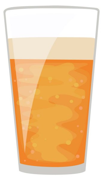 a glass of cloudy beer