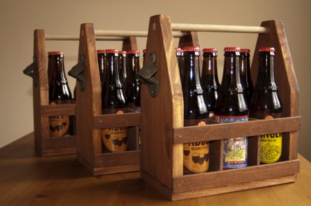 Wooden Beer Bottle Tote from the New Hobbyist