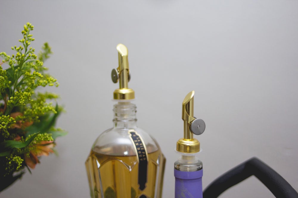 gold bottle pourers