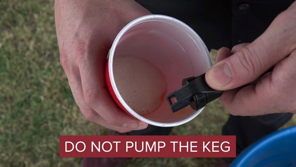 don't pump keg right away