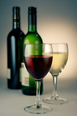 Wine Glasses and Bottles