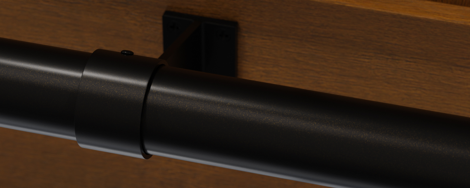 custom finished bar foot rail
