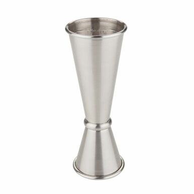 Viski Stepped Jigger With Handle, 4 Measurement Markings, Measuring Cup for  Cocktail Recipes, 0.5 oz, 1 oz, 1.5 oz, & 2 oz, Stainless Steel, Silver