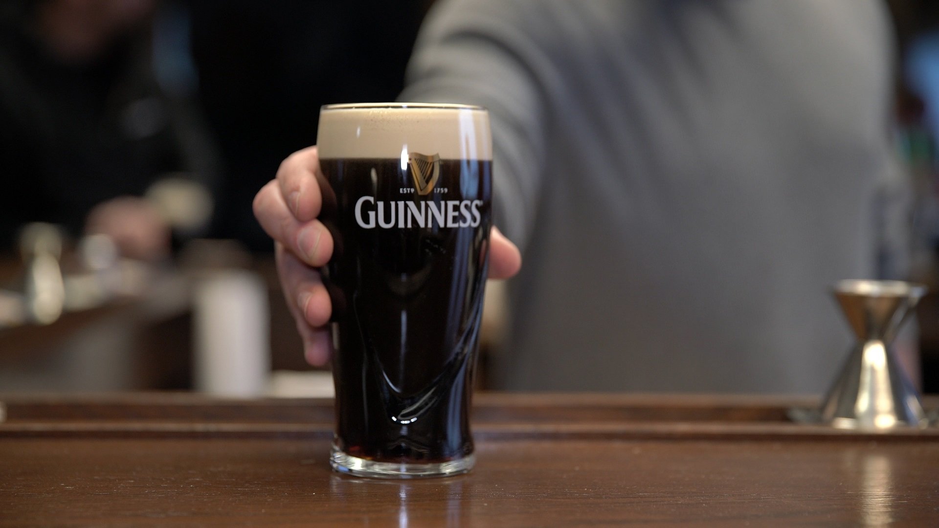 Pouring Guinness