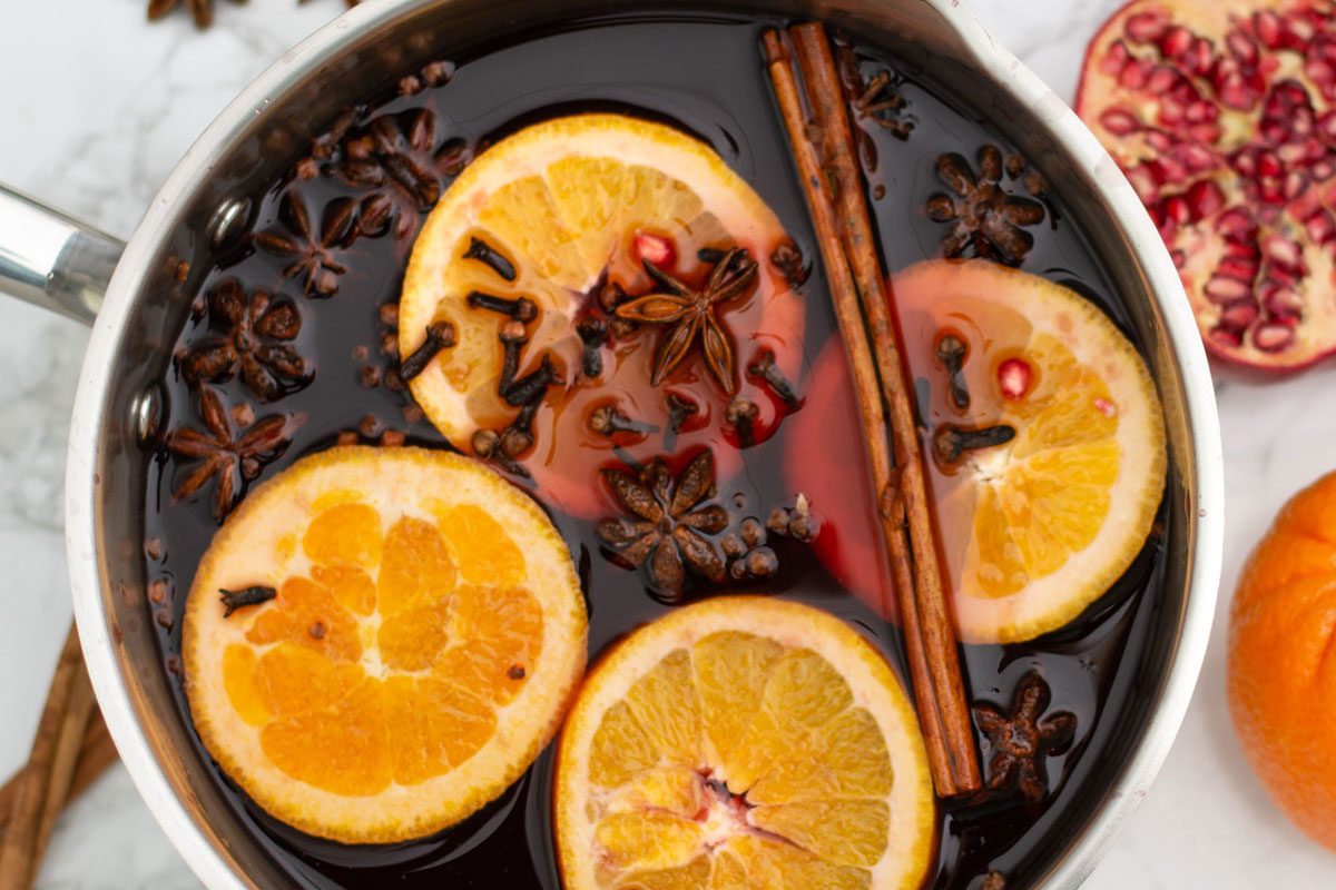 Mulled Wine In A Saucepan